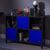 X ROCKER Mesh-Tek 6 Cube Storage Cabinet Wide Shelving Unit Metal – BLACK BLUE