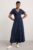 Seasalt Women’s – navy Chateaux Half Sleeve Maxi Dress – Regular – Rustic Spot M