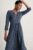 Seasalt Women’s Dress – navy Carwynnen 3/4 Sleeve Midi Dress – Petite – Posies M