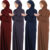 Muslim Women Hijab Abaya Prayer Dress 2PCS Set Kaftan Gown Islamic Khimar Jilbab