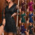 Womens Sequins V Neck Mini Dress Ladies Evening Cocktail Party Dress Clubwear