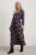 Seasalt Women’s Dress – navy Carwynnen 3/4 Sleeve Midi Dress – Regular – Floral