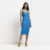 River Island Womens Midi Dress Blue Strappy Detail Sleeveless Zip Bodycon Fit