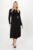 Dorothy Perkins Womens Midi Dress Black Keyhole Ruched Yoke Long Sleeve