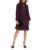 Phase Eight Womens Plum Everly Textured Swing Dress