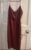 Red Sequinned Dress Midi Length Size 12