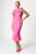 Coast Womens Midi Dress Fuchsia Elegant Frill Detail Short Sleeve