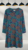 Ex White Stuff Women’s Long Sleeve Jersey Dress in Teal Print (A Bit Defect)