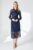 Principles Womens Shirt Dress Navy Lace Floral Collared Long Sleeve Midi