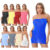 Womens Sheer Strapless Slip Dress Stretchy Tank Top Backless Camisole Tube Skirt