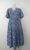 Women’s M&S Maxi Dress Blue Floral Puff Sleeve V Neck Belted Tiered Elastic NWOT