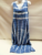 Ralph Lauren Chaps Midi Maxi Dress Tie-Dye Light Blue White Boho Festival New UK