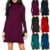 Womens Ladies Franki Flared Skater Dress Turtle Neck Polo High Mini Swing Dress