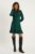 Dorothy Perkins Womens Mini Dress Green Long Sleeve Frill Hem Leopard Print