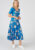 Floral Flared Dress Damart Women Large Items Flared Short Sleeves