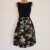 NEW Ex COAST 12-16 Floral Embroidered Print Fit & Flare Dress Green Black Pink