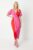 Debut London Womens Midi Dress Pink Satin Sleeveless Formal Wedding Party