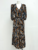 Ex Wallis BRAND NEW V-Neck Swirl Print Gathered Waist Maxi Dress Size 8 10 12 14