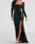 Elegant navy sequin lace up back long evening formal party dress size 12