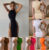 Womens Sexy Hollow Out Bandage Dress Side Split Bodycon High Neck Dress Clubwear