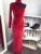 MISSGUIDED one shoulder choker neck maxi dress red (M47/1)