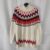 Ladies Dress Size 10 F&F Ivory Pink Fairisle Knit Jumper Casual Winter