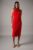 Coast Womens Pencil Dress Red Lace Corsage Neckline Sleeveless Midi