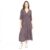 Seasalt Womens Dress Sky Branch Navy Jersey Midi Wrap Neck ¾ Sleeves Cotton