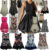 WOMENS LADIES SKATER DRESS SLEEVELESS TAILORED BELTED DRESSES SHORT PARTY 8-14