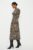 Dorothy Perkins Womens Midi Dress Leopard Polyester Long Sleeve Leopard Print