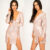 Women’s Ladies plunge v neck Linear Split Leg Glitter Party Fashion Mini Dress