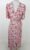 M&S Flared Short Sleeves Wrap Long Dress White Pink Orange Floral NEW F2