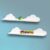 2x Floating White Wooden Cloud Shelves Children’s Nursery Storage Shelf Unit