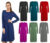 WOMAN LADIES FRANKIE SWING DRESS FLARED SKATER JERSEY LONG SLEEVE MIDI PLUS 8-26