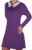 Womens Long Sleeve Thigh Length Polo Neck Collar Peter Pan Casual Midi Dress