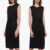 All Saints Womens Limera Dress Black Draped Dress 100% Viscose Designer Outfit