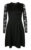 Women’s Black Lace Long Sleeve Celebrity Style Skater Dress Evening Party