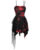 Dark In Love Dark Punk Laser Cut Shredding Mini Dress – Black & Red