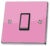 Plain Pink Light Switch Power Socket Sticker vinyl decal skin match ur wallpaper