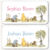 Personalised Winnie the Pooh Bedroom Metal Door Sign Name Plaque, Pink or Blue