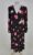 Women’s M&S Long Sleeves V-Neck Dress Black Red Pink Ivory Floral NWOT F2