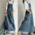 Womens Loose Denim Full Length Dress Maix Suspender Jeans Overall Long Skirt