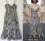 Zara White Black Floral Paisley Printed Midi Strappy Summer Dress size L 12 14