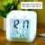 7 Colors LED Alarm Clock Colour Changing Digital Battery Bedroom Kids Calendar