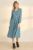 Seasalt Women’s Dress – teal Packet Quays V-neck Midi Dress – Regular – Delicate