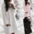 Women Baggy Long Sleeve Dress Ladies Fluffy Fleece Holiday Solid