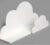 White Wooden Floating Cloud Shelf Nursery Kid’s Room Decor Wall Mounted 40cm