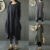 Dress Casual Plus Size Baggy Cotton linen Maxi Baggy Ladies Kaftan Long Sleeve