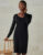 The White Company Wool Embellished Star Party Knit Dress, Black, UK 10, RRP £129