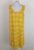 M&S Dress Yellow Gingham Linen Blend Sleeveless Shift Dress NEW F2